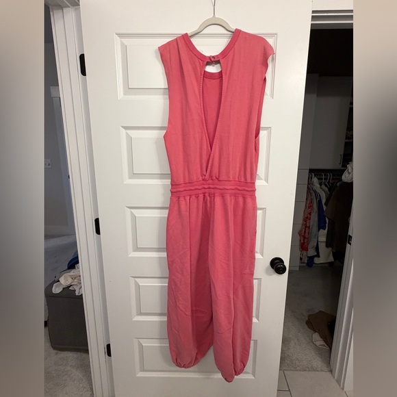 Free People Throw and Go Raspberry Pink Onesie Jumpsuit - Picture 4 of 6